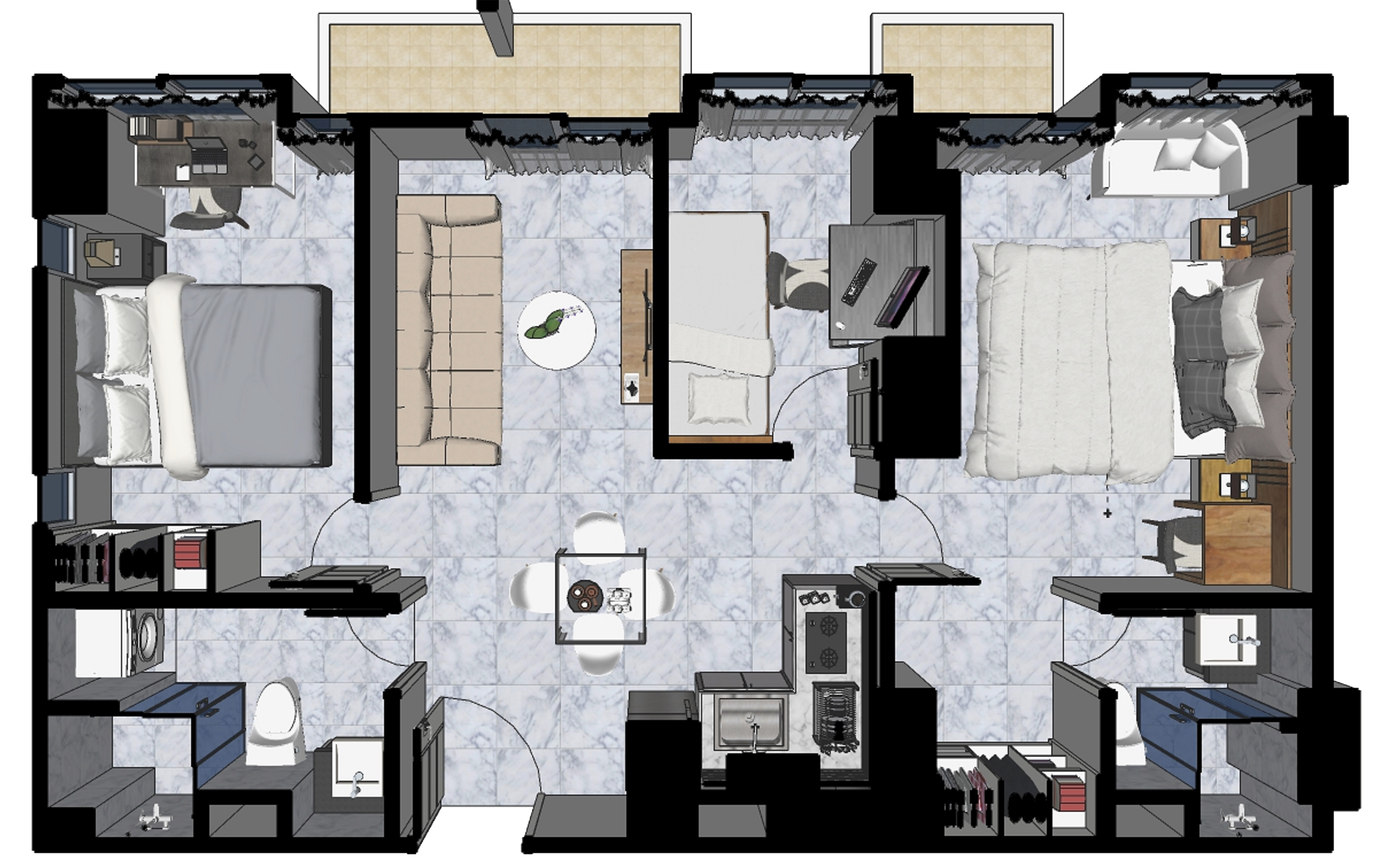 1 BEDROOM